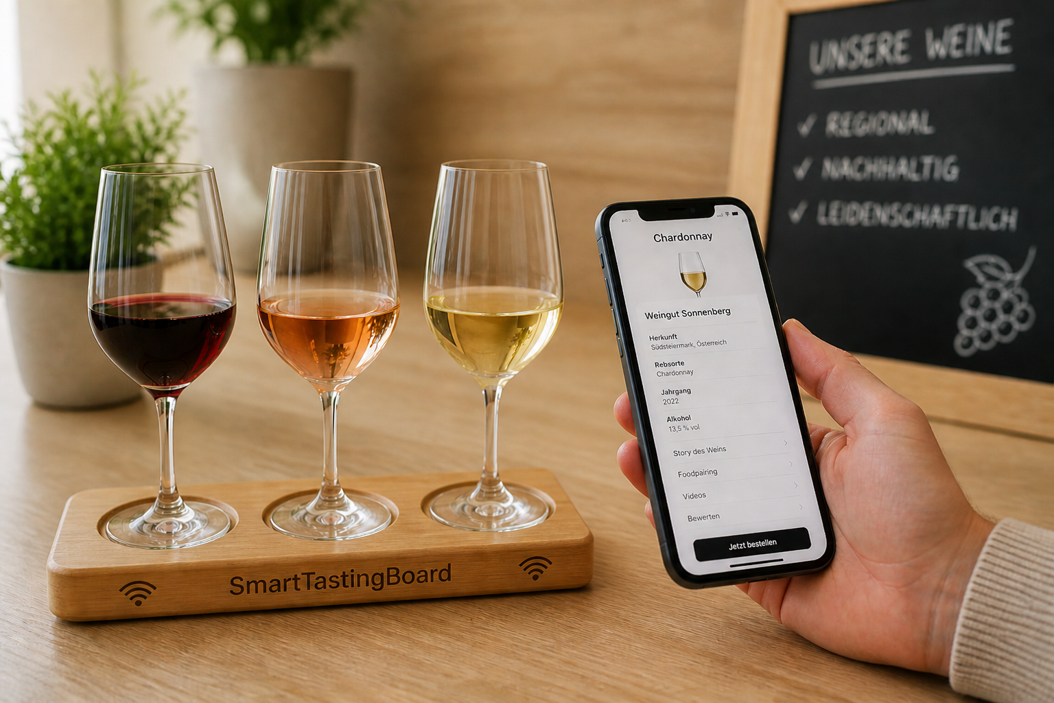 In 4 Schritten zum Verkostungserlebnis mit SmartTastingBoard