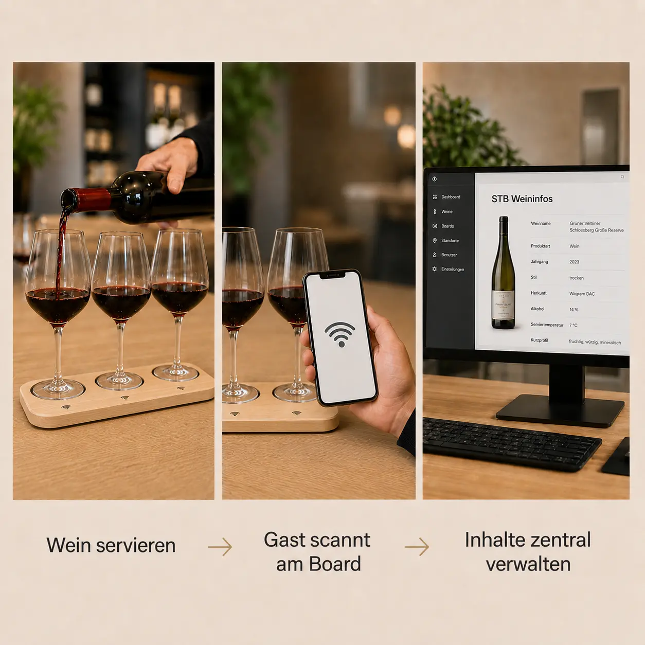 SmartTastingBoard Partner-Login Dashboard – zentrale Verwaltung aller Boards