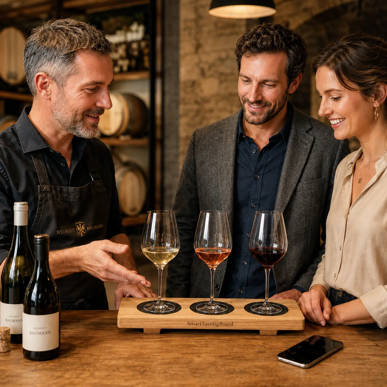 Weinverkostung mit SmartTastingBoard – modernes Tasting-Event für Gäste